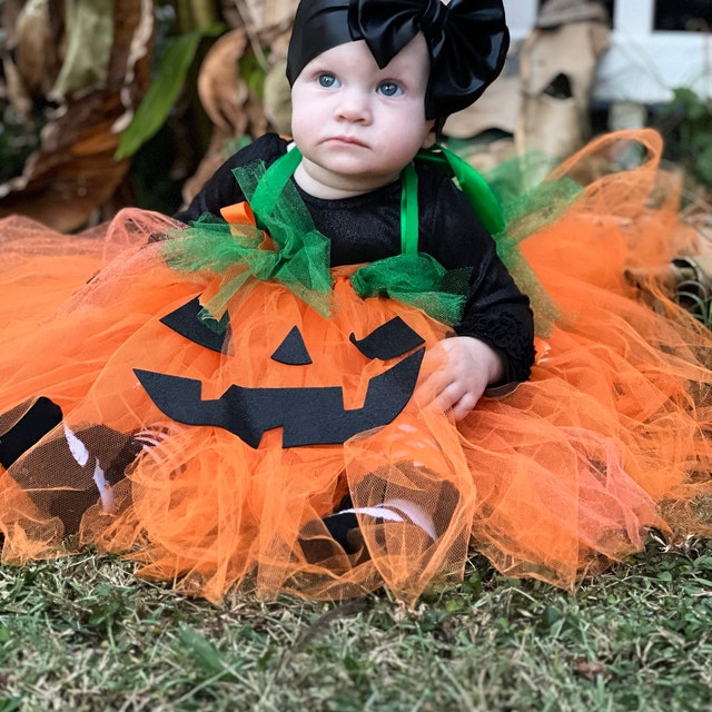 HengShunRui Traje de Halloween para bebé niña niño calabaza tops sombrero pies Halloween 0-6 meses