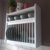 Plate Rack Wall Mounted or Counter Top Wooden Double Rack Will Fit 6 ...