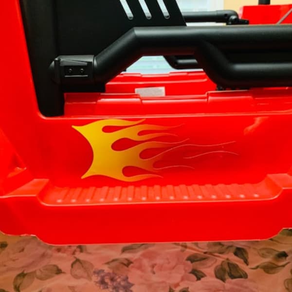 Decal Sticker Pair of Flames Red Orange Yellow Car Decoration Easy ...