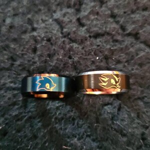 Blue Tungsten Ring: Sonic the Hedgehog Engraved Ring - 8mm - Etsy