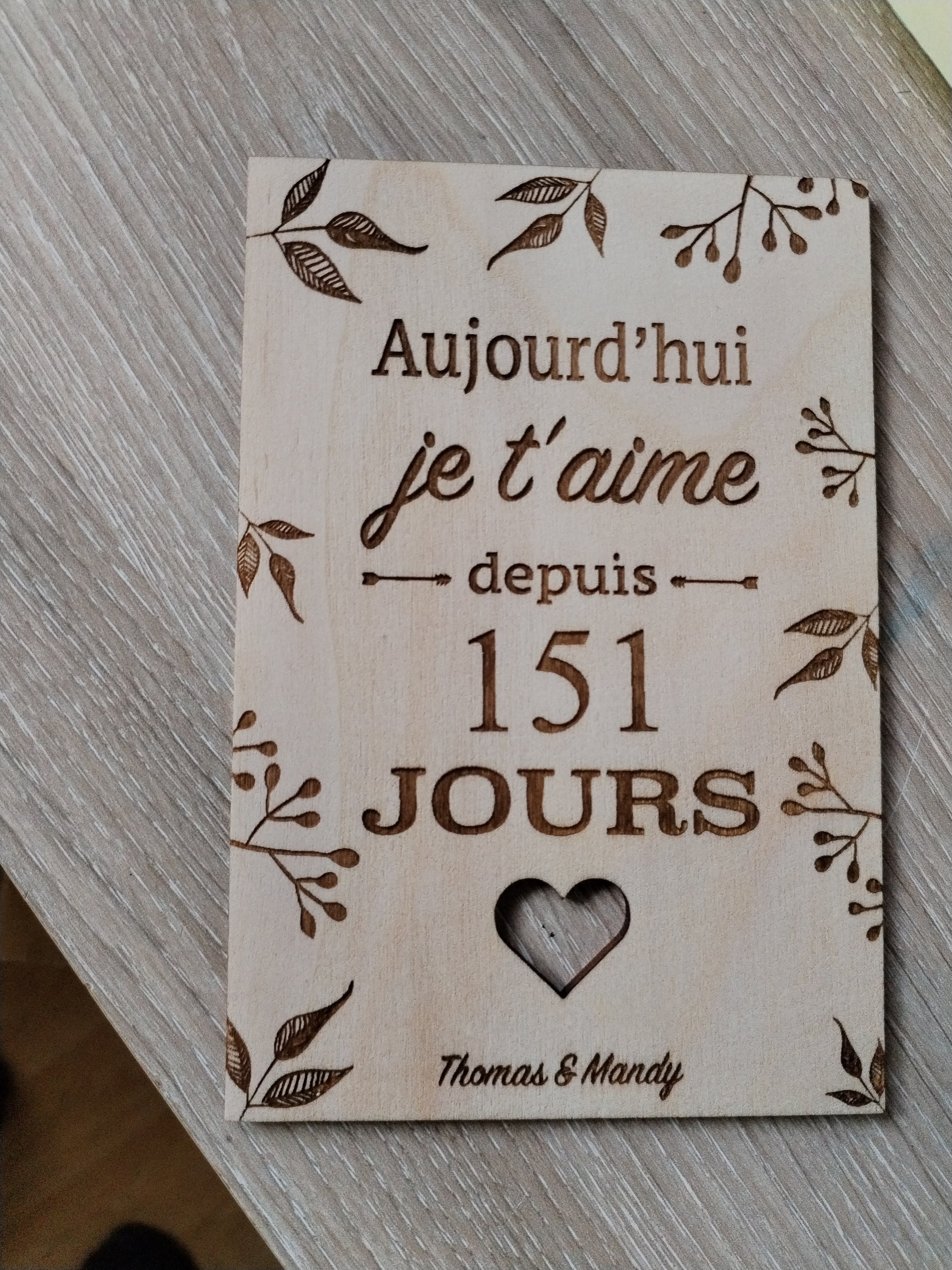 &quot;Today I love you for... days/years&quot; card, personalized Christmas gift for couples, Valentine&#39;s Day gift, dating gift, wedding anniversary
