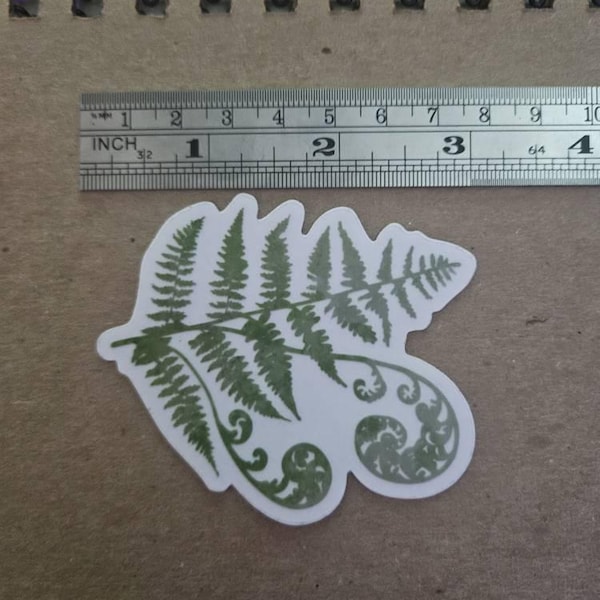 Fern Sticker, Green Watercolor Sticker, Watercolor Fern Sticker, Clear ...