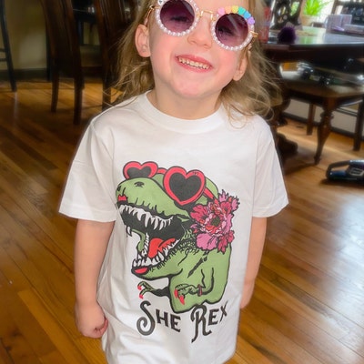 Girl T Rex Shirt, Girl Dinosaur, Girl T-rex Girl Shirt, Dinosaur Shirt ...