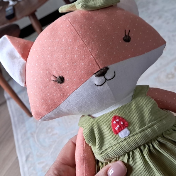 Fox Sewing Pattern PDF - Make a Fox or Wolf Woodland Animal Cloth Doll ...