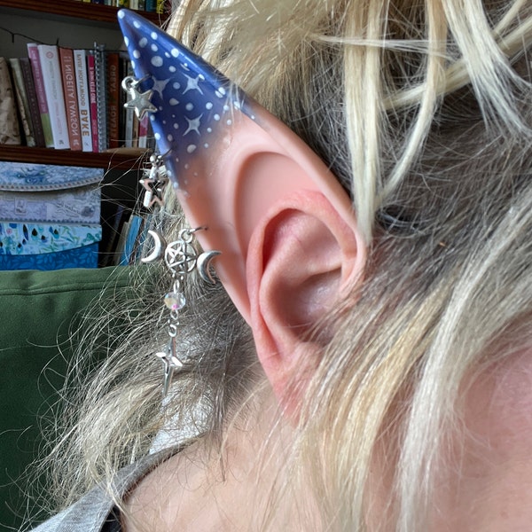 Customised Elf Ears for Renfaire Blue Raincloud Elf Ears for Cosplay ...