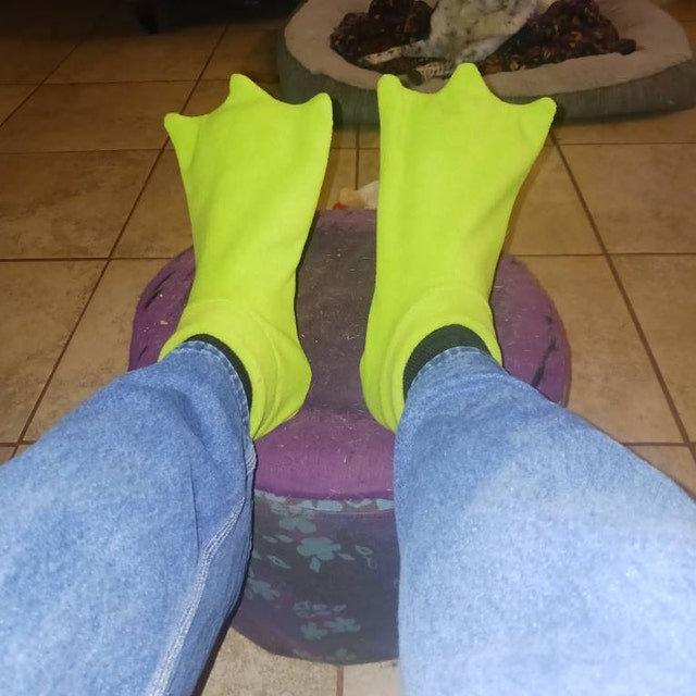 Adult Size Frog Feet Slippers NOW in LIME GREEN! - Etsy