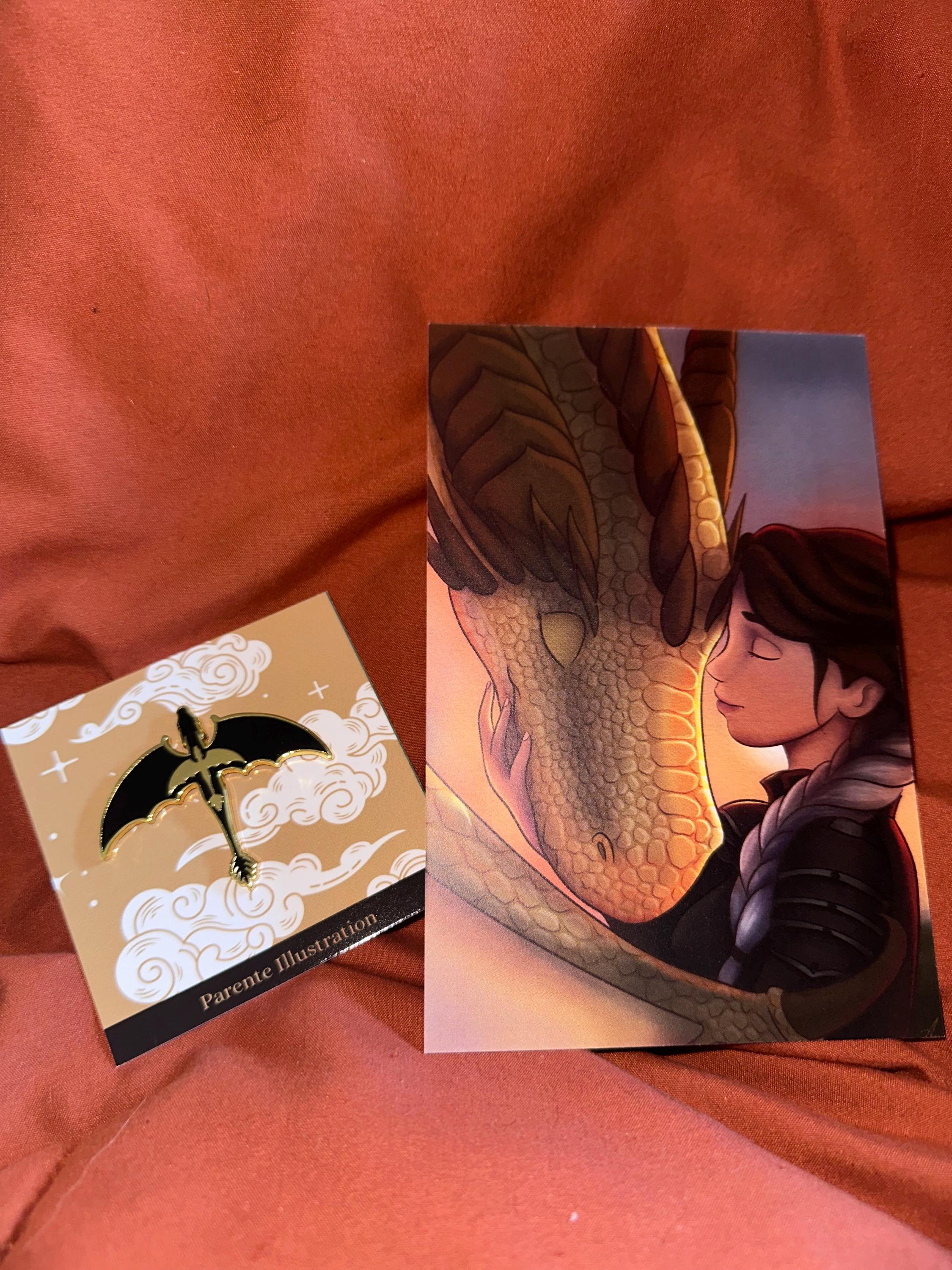 Violet's Tattoo Enamel Pin | Fourth Wing Merchandise | Rebecca Yarros| Bookish Merch | Pins | Tairn and Andarna | Iron Flame | Onyx Storm