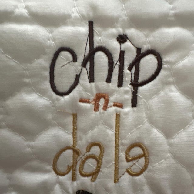 Chip 'n' Dale - Autograph Design for Machine Embroidery - Etsy