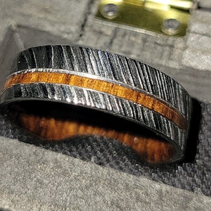 Damascus Steel Ring Meteorite Wedding Band for Men and Woman - Etsy