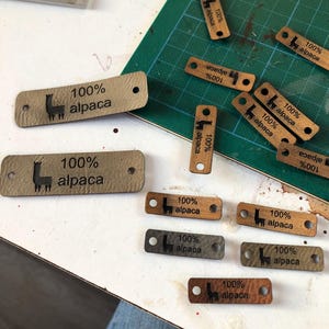 No SEW Labels, Knitting Tags, No Sew Fold Over Animal Labels ,folded ...