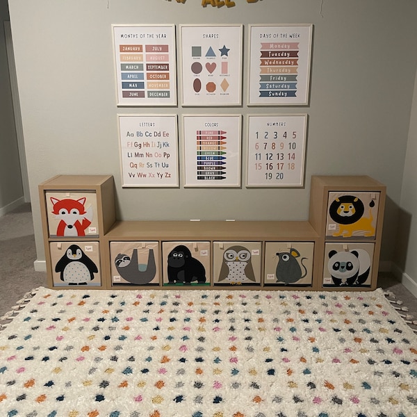 Set of 6 Educational Wall Art, Classroom Posters, Homeschool Printables ...