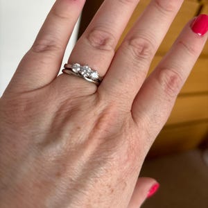 Anello Con Ciondolo A Forma Di Cuore, Per Matrimonio, Fidanzamento - Foto 3
