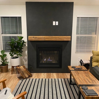 Fireplace Mantle, Reclaimed Wood, Rustic Decor, Resawn, Tung Oil Finish ...