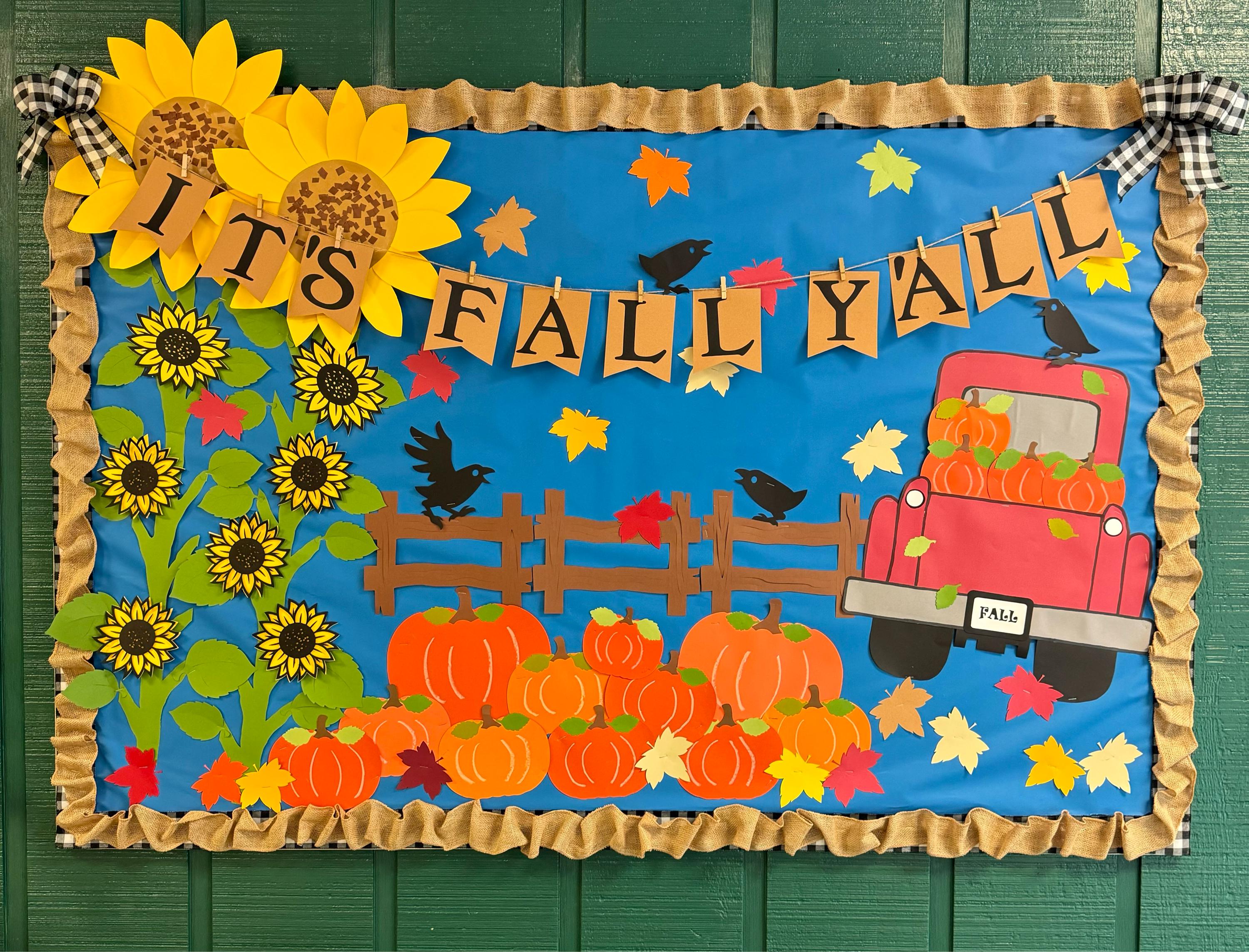 Teacher School Fall Bulletin Board for Classroom Decoration/ Fall/ Autumn/ Cardstock