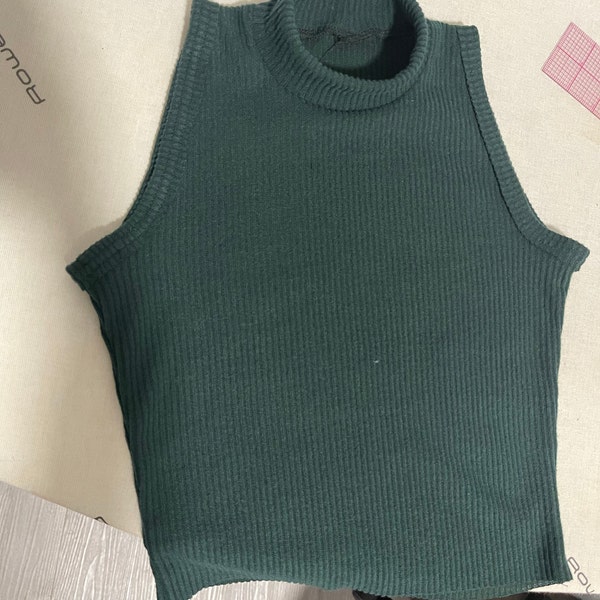 Mock Neck Top Sewing Pattern, Crop Top Pattern PDF, Tank Top Sewing ...