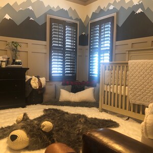 Nursery Rug Extra Large Grey Grizzly Bear Rug Claraloo - Etsy UK