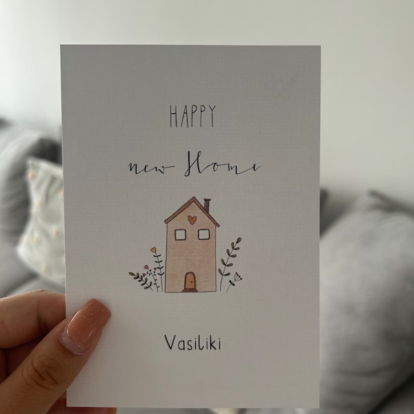 Einzug Karte personalisiert, Poster, Happy new Home, Umzugsgeschenk ...