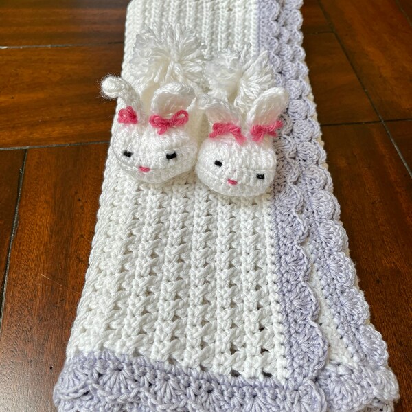 CROCHET PATTERN #204 Baby Booties Bunny Slipper - Instant Download ...