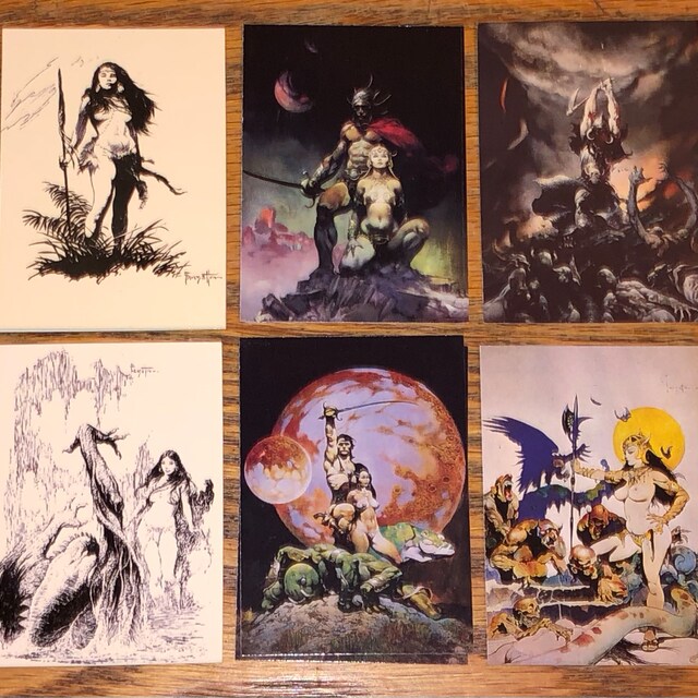 4 Packs of Boris Series 2 Vintage Fantasy Art Trading Cards. 10