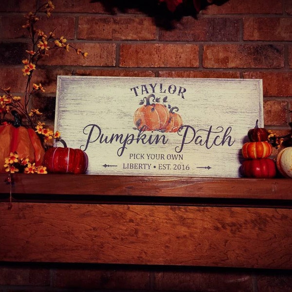 Personalized Pumpkin Patch Sign IV