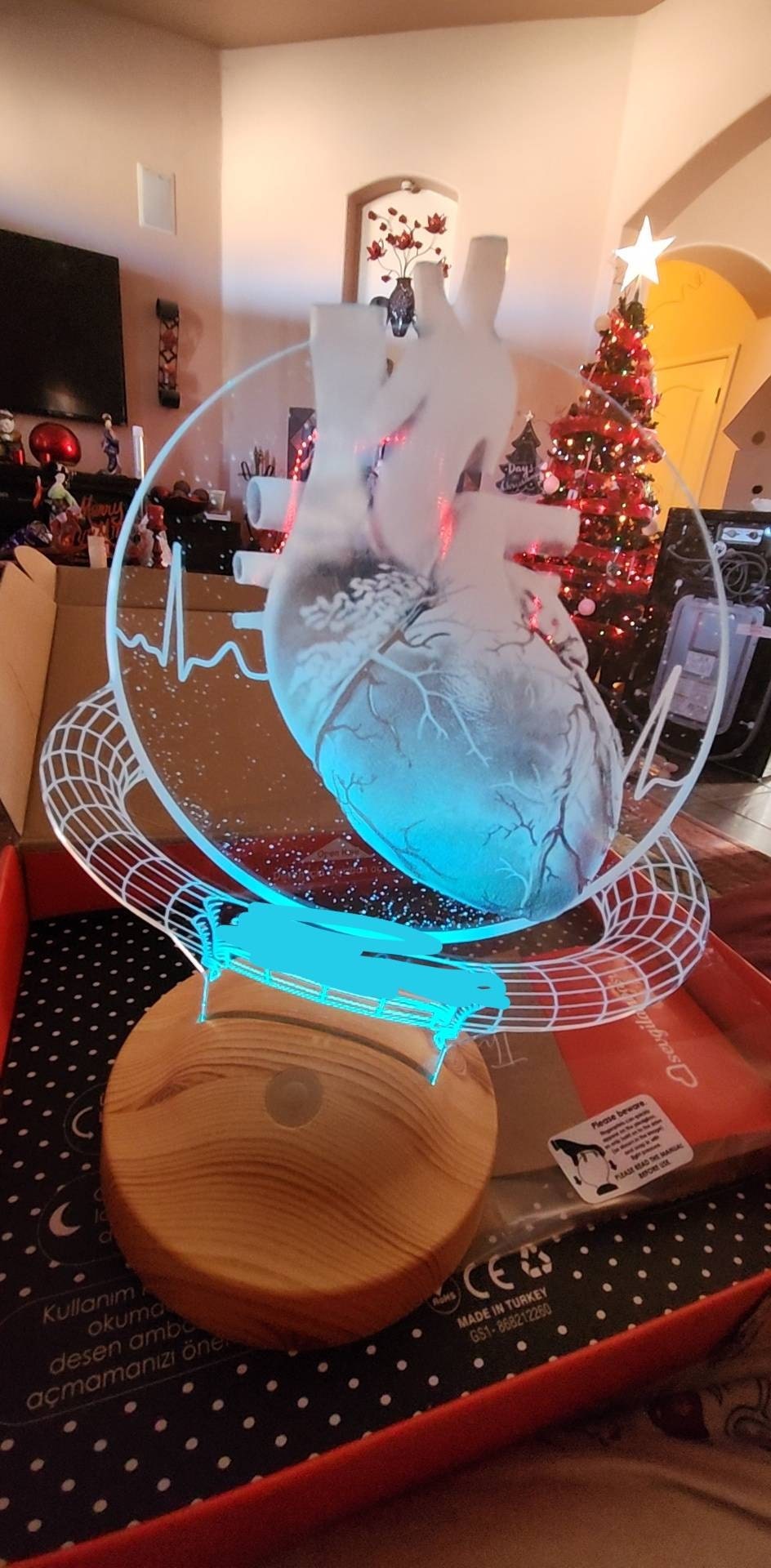 Heart Surgeon Personalized 3D Lamp, Cardiologist Gift, Heart Specialist Unique Doctor Gift,Customized Gifts for Heart Doctor,Cardio thoracic