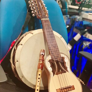 チャランゴ - 本物の高品質の1ピース手彫りアンデス弦楽器（ケース