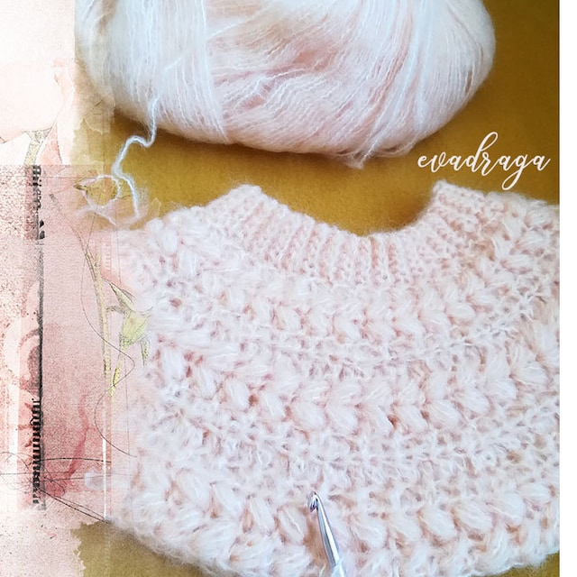 A customer's finished Macchiato Sweater Crochet Pattern PDF