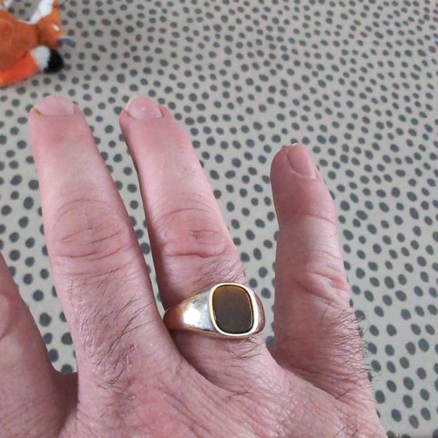 Men's Tigers Eye Ring by Caitlynminimalist • Chunky Vintage