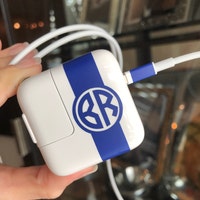 IPad Monogram CHARGER and USB WRAP Decal Monogram Custom Label - Etsy