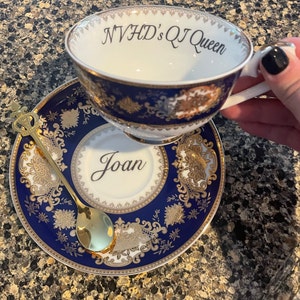 Gorgeous Black and Gold Tea Set, Bat, Cat, Crow and Moth Design ...