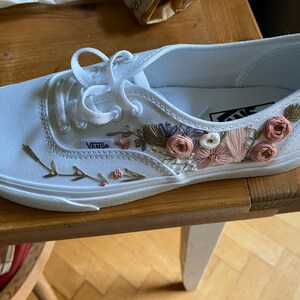 Custom Embroidered Vans Shoes by Hand to Order Match Your - Etsy