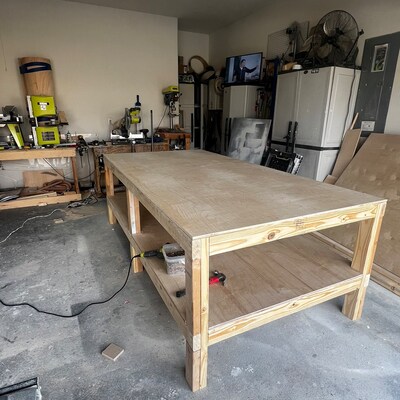 27 Gallon Tote Storage Workbench Plans. Tote Rack Garage Storage and ...