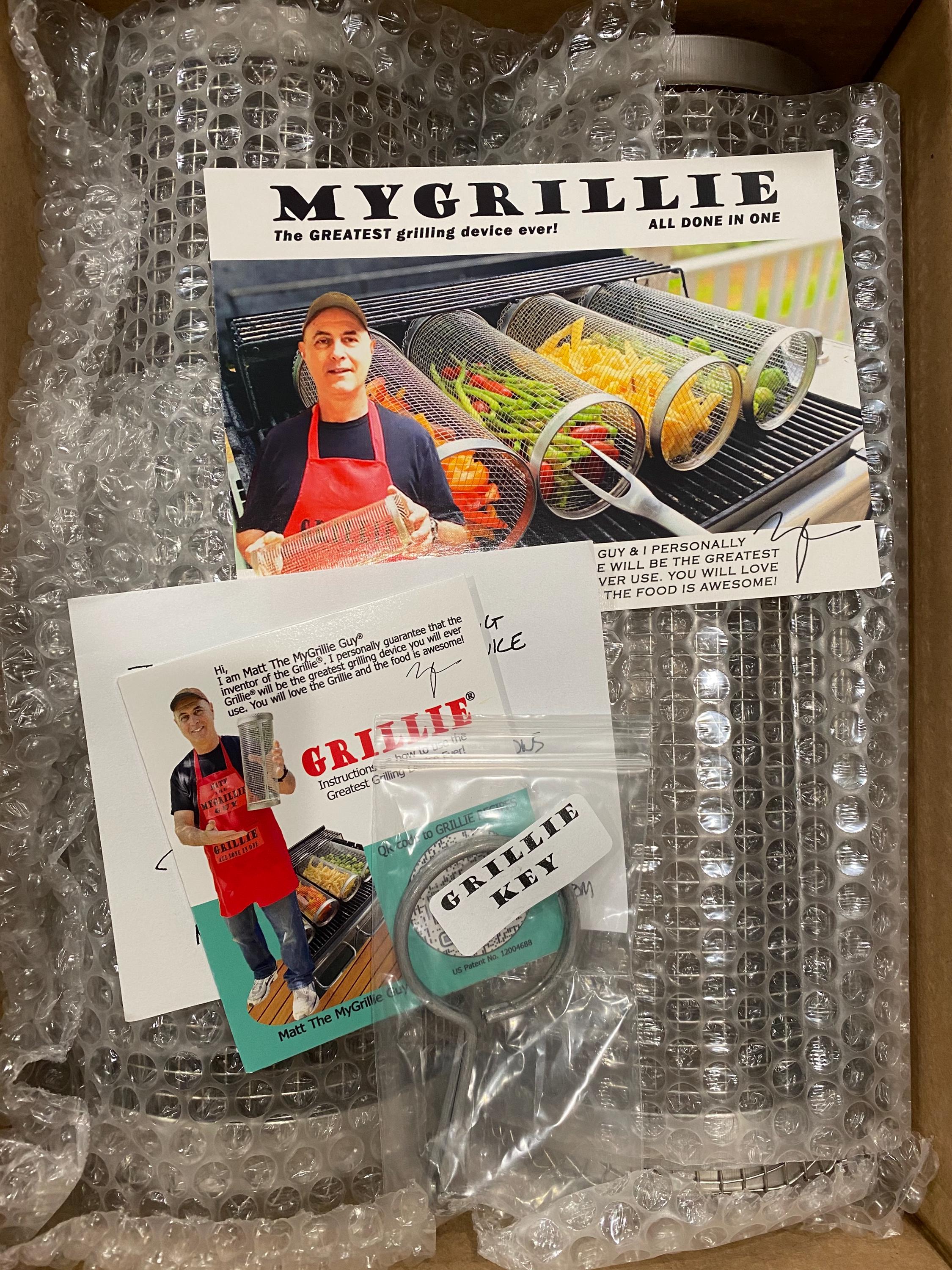 MyGrillie 2-Pack - The Greatest Grilling Basket Ever - Grill Veggies and all your foods including desserts the Grillie way!