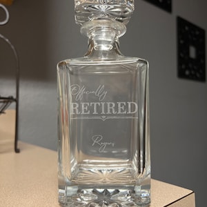 Army Whiskey Decanter - Personalized Promotion / Retirement Gift
