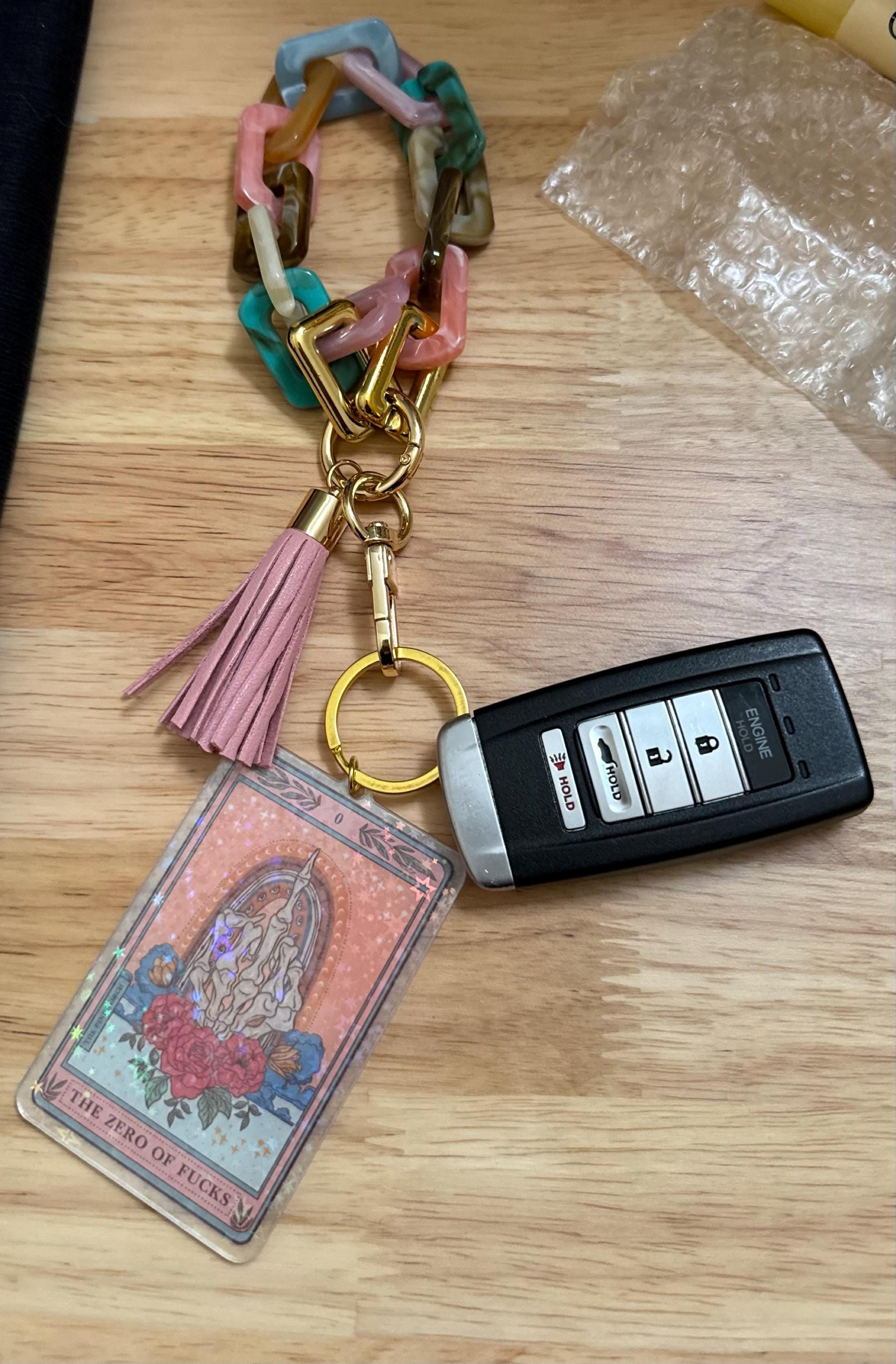 The Zero of Fs Tarot Card Holographic Keychain, Funny Skeleton Tarot Card keychain, Tarot Card Gift, Acrylic Tarot Keychain, Tarot Keychain