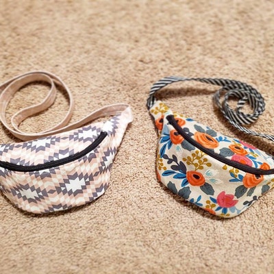 Bumbag Fanny Pack Sewing Pattern Tutorial, One Compartment Waist Bag ...
