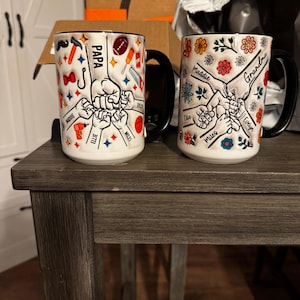 Papa Mug, Personalized Papa Coffee Mug, Custom Papa Cup, Papa Gifts from Grandkids Names Grandchildren, Papa Birthday Fathers Day Gift H-50R