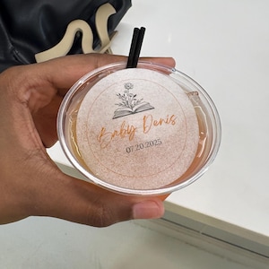 50-1000 Personalized Edible Drink Toppers: Monogram Cocktail Garnishes