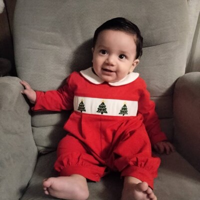 MAGNOLIA BABY - Natalie Smocked Dress - Red