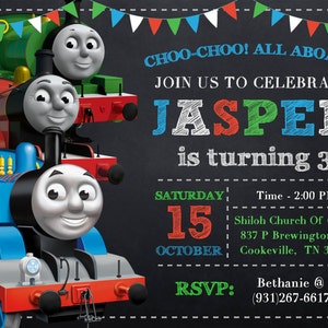 Electronic Thomas & Friends Party Invitation - Etsy