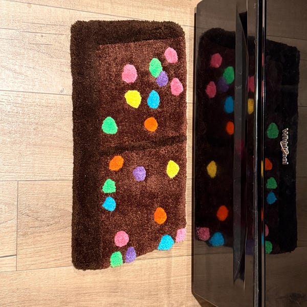 Snacks Rug Handmade Brownie Tufted Rug, Cute Nostalgic Trendy Retro Home Decor ...