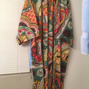 Long Multicolored Kimono With Fruit Patterns for Men or Women - Etsy