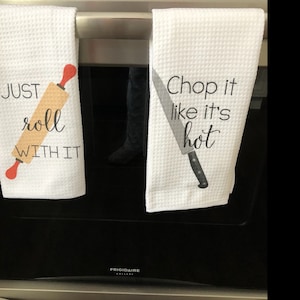 Chop it Like it's Hot - Funny Kitchen Tea Towel – Canvastry