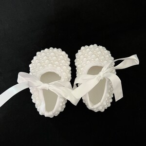 ivory christening shoes