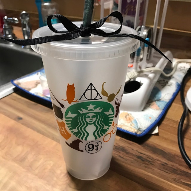 Harry Potter Color Changing Cups/ Hogwarts/ Venti cups/ Starbucks cold cups  /gift ides