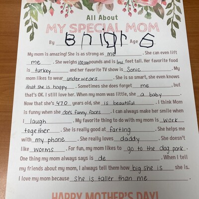 PRINTABLE All About My Dad Fill in the Blank Gift for Father's Day ...
