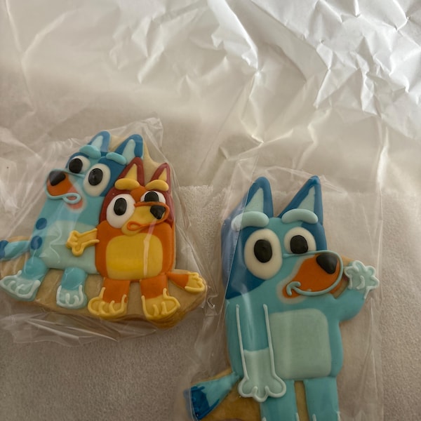 Custom Bluey Birthday Cookies ??? Organic Royal Icing Sugar Cookies ...