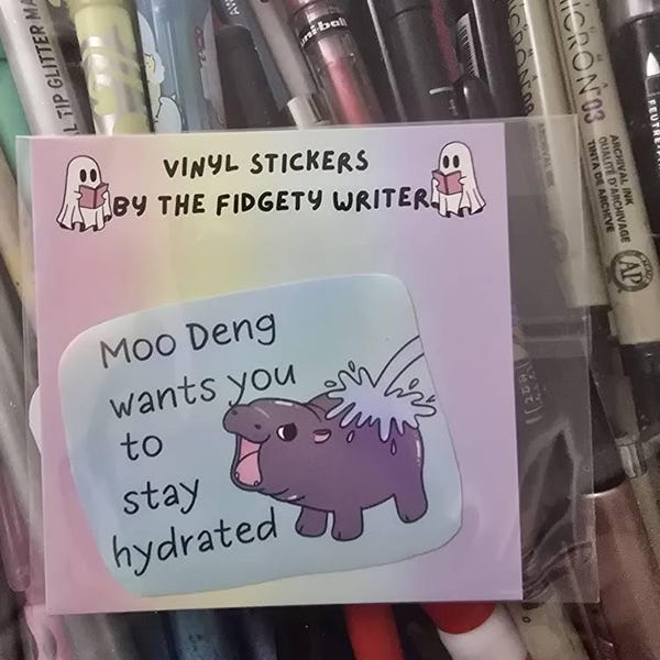 Vinyl water resistant sticker of the 'I'm Tired of This Grandpa' meme