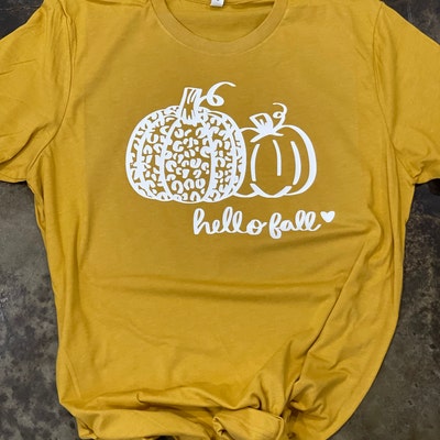 Hello Fall Pumpkin SVG Leopard Print Pumpkin (Instant Download) - Etsy