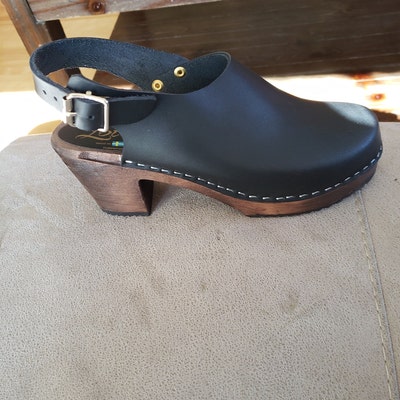 Swedish Clogs Lotta Sling Black Leather by Lotta From Stockholm ...